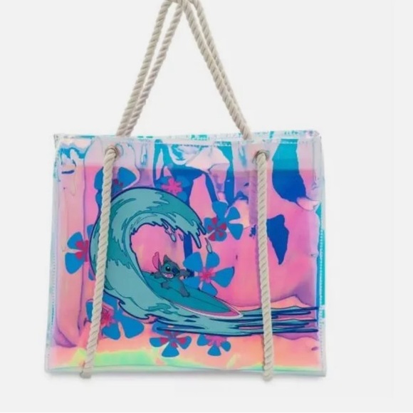 - DIsney Parks Stitch Beach Tote 16" x 14 - Picture 2 of 4